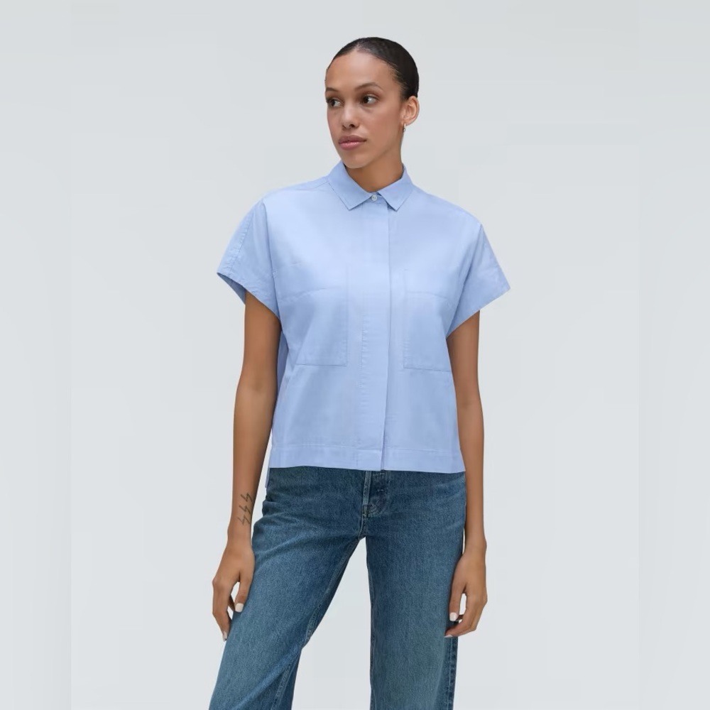 NWT Everlane Short-Sleeve Box Shirt, small